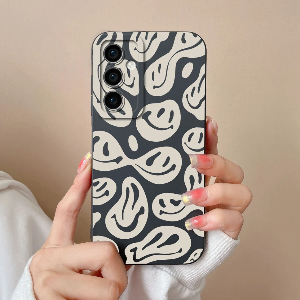 Phone Cover For Samsung Galaxy A55 A35 5G Capa Protective Soft Silicone Cover Cute Flower Case For SamsungA55 GalaxyA35 Fundas