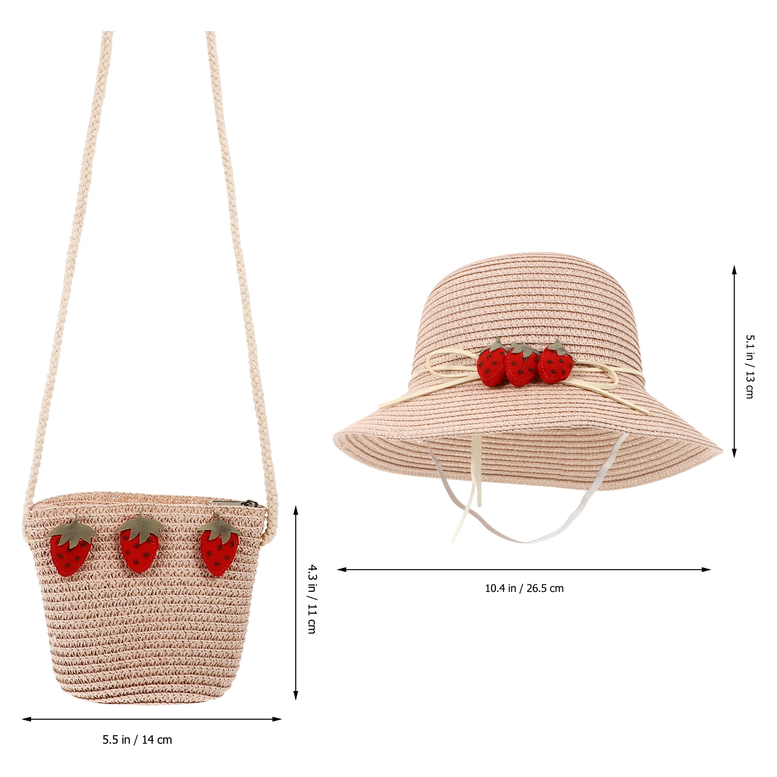 

Sun Protection Hat Kids Girls Straw Bucket Beach Tote Summer Accessories Wide Brim Toddler Outdoor Hiking Picnic Travel