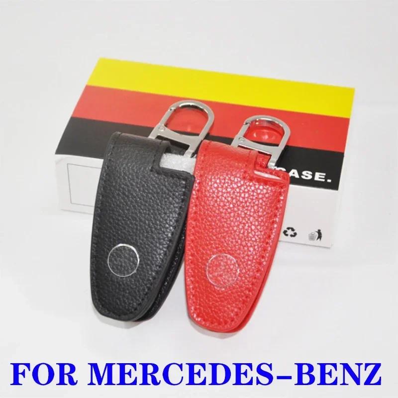 สำหรับMercedes-Benz B,C,E,S ,GLK300, CLA CLS ML GLA GLEใหม่หนังรถระยะไกลกรณีฝาครอบผู้ถือKey Chainพวงกุญแจผู้ชายผู้หญิง