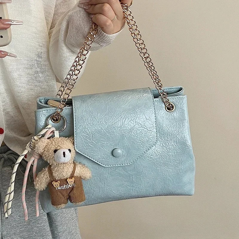 2025 New! Premium Large Capacity Tote Bag, Chain Strap, Shoulder/Crossbody, Versatile for Work & Daily