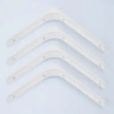 

4 Pcs niture L-shaped Fixing Bracket Brackets Support Stainless Steel for Shelves