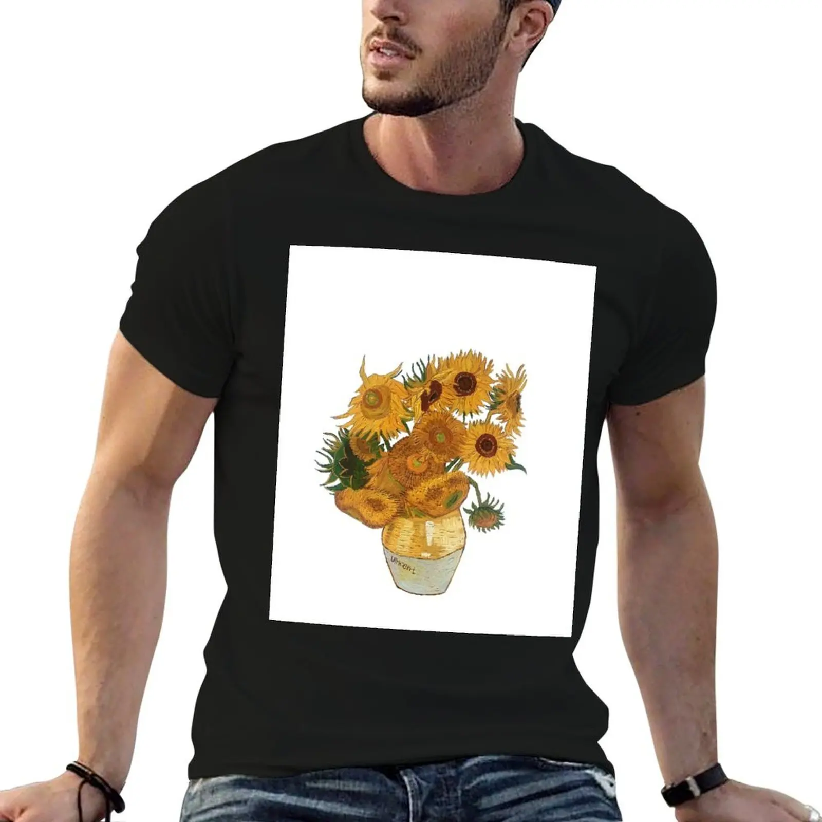 Van Gogh sunflowers T-Shirt Casual Fashion Print Tee Top