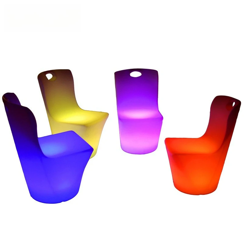 Fashion luminous dining table LED round Outdoor party luminous Waterproof coffee Colorful