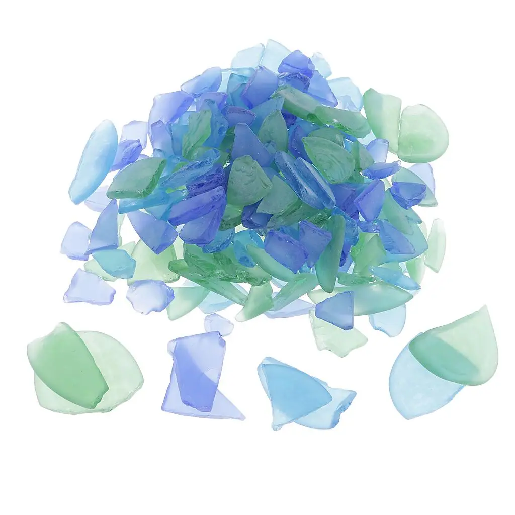 Mixed Of Sea Glass, Forsted Glass & Beach Glass - 500g - 1-4cm - Crafts DIY