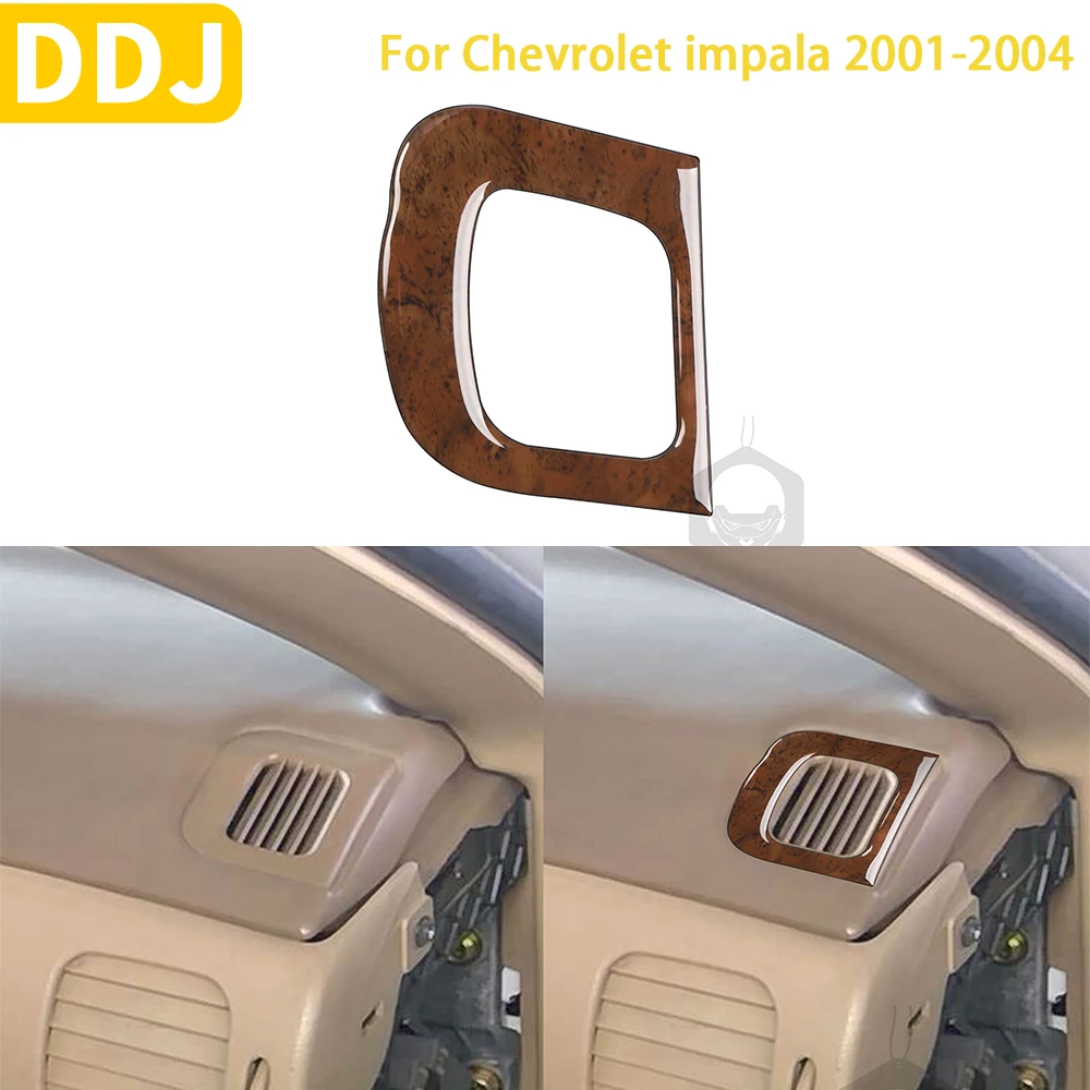 

For Chevrolet Impala 2001 2002 2003 2004 Accessories Wood Grain Plastic Car Interior First Officer Air Outlet Trim Sticker