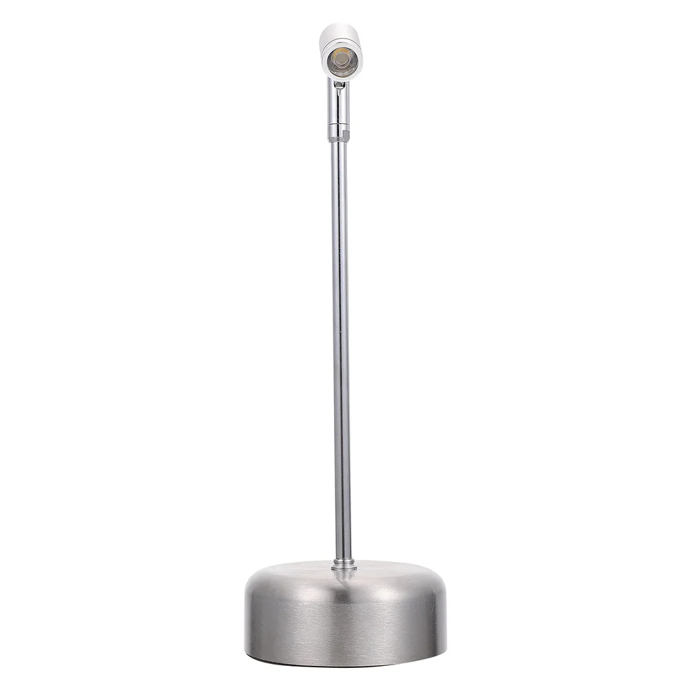 

LED Charging Table Lamp Cordless Operated Warm Light Bedroom Coffee Shop Decoration Stainless Steel High Pole