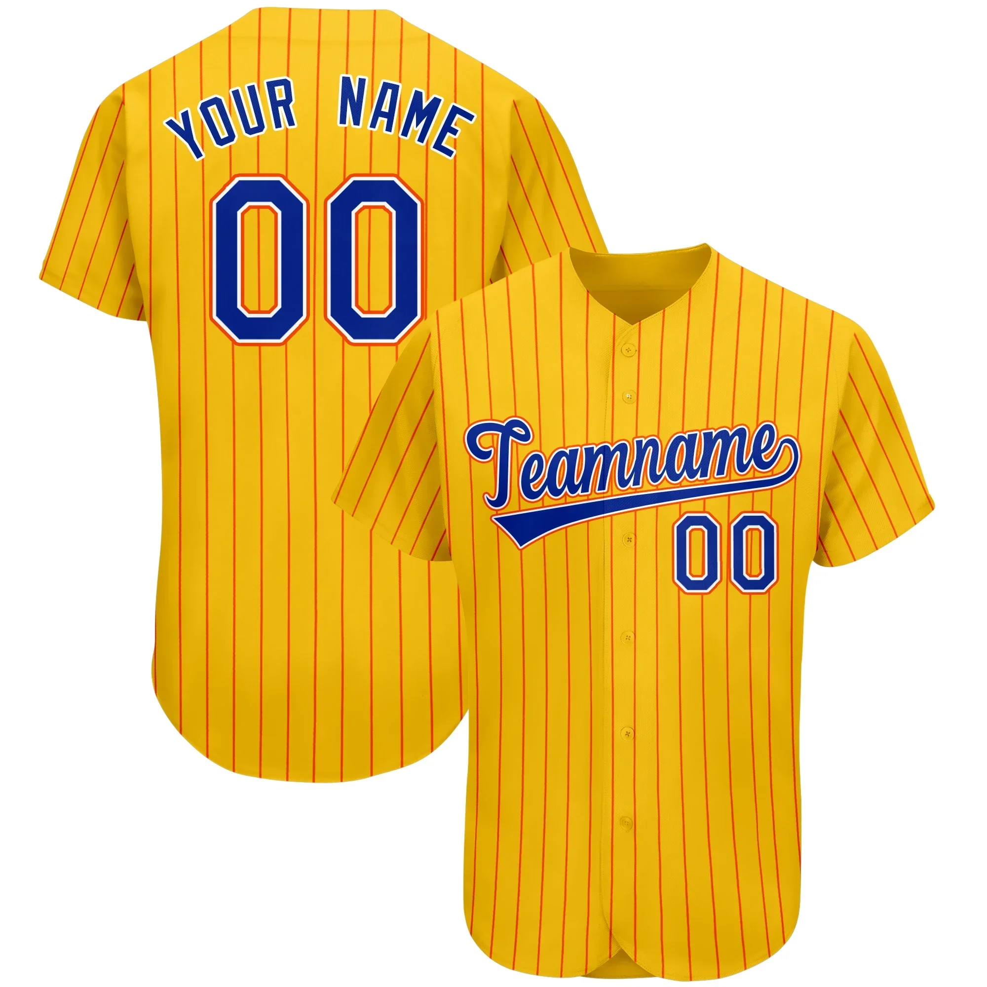 Custom Baseball Jersey Classic Vertical Stripes Print Team Name Number Baseball Shirt Outdoor Softball Training Jersey Men/Youth