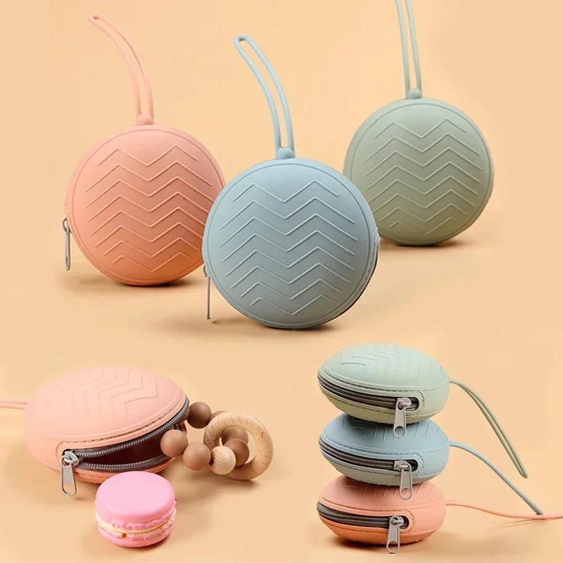 Silicone Zipper Pacifier Box Baby Travel Portable Soother Container Box Food Grade Nipple Case Baby Nursing Accessories