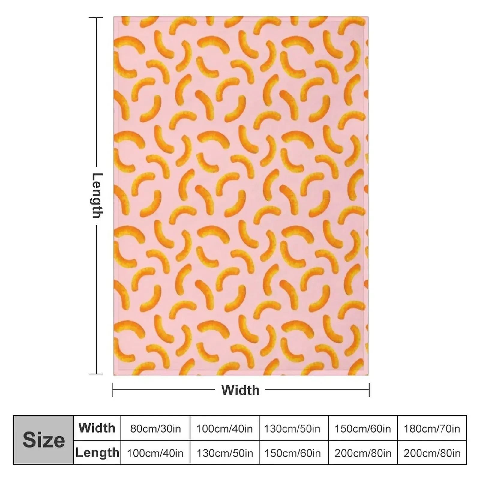 Cheese Puffs - Pink Throw Blanket couch cozy soft plush fuzzy picnic outdoor blanket