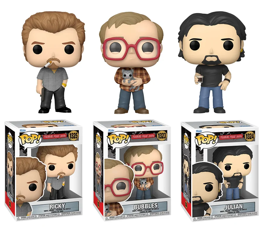 Figuras de Vinilo de los Personajes de la Serie de Televisión Trailer Park Boys: Bubbles 1323, Ricky 1325, Julian 1324