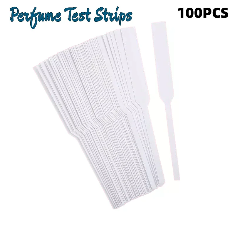 100 قطعة شرائط اختبار العطور متعددة الاستخدام شرائط نشاف العطور القابل للتصرف شرائط أوراق اختبار العطور البيضاء للزيوت الأساسية