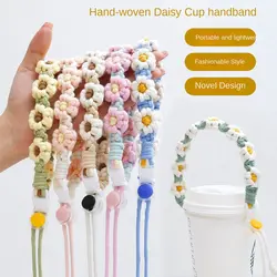 Portable Flower Water Bottle Handle Handmade Leakproof Packaging Strap Cup Carrying Strap Coffee Milk Tea Cup