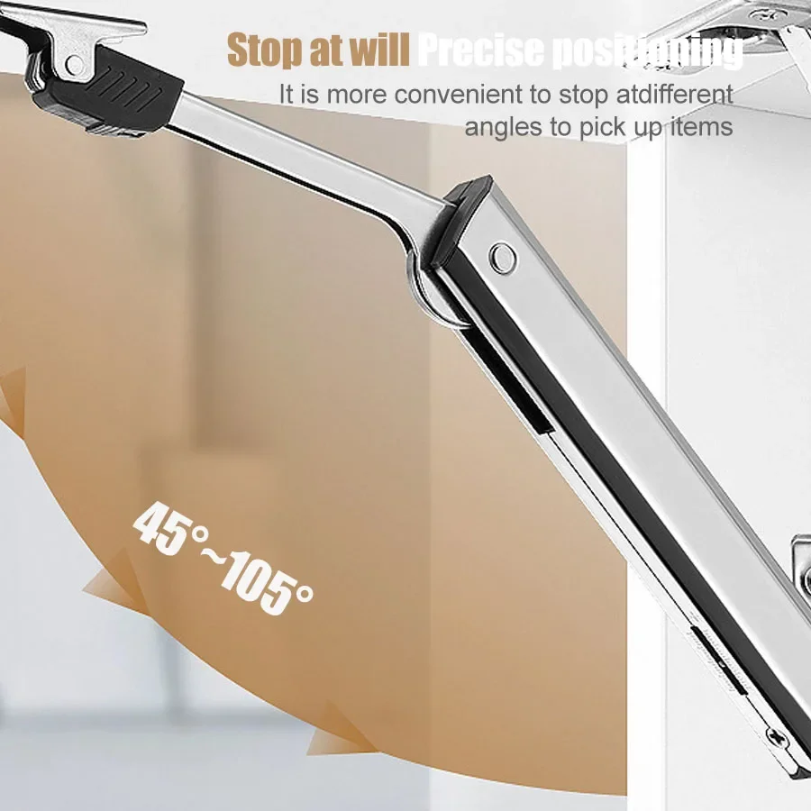

Stainless Steel Cabinet Door Buffering Hydraulic Rod for Cabinet Flap Door Free-standing Gas Strut Cabinet Door Support