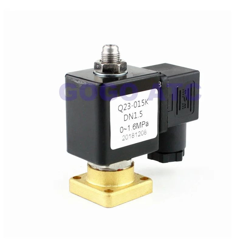 16bar Screw air compressor loading solenoid valve Q23-015K Q22-02K intake valve red five ring Panel mounting 3 way brass valve