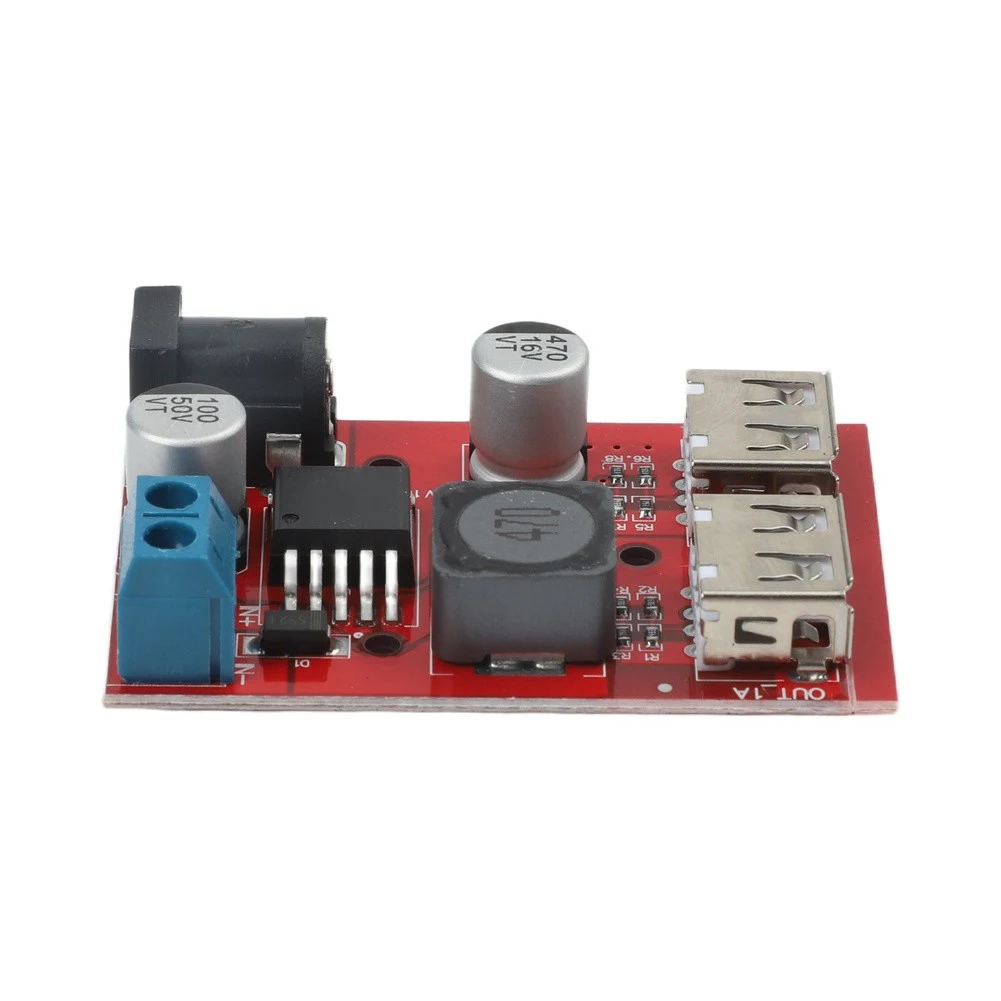 Dual USB Power Board Solar Controller 92 Efficiency Operating -40 85 Compact Portable Step-down Converter USB Charging Module 3A