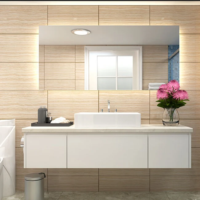 

Elegant & Space-Efficient Floating Bathroom Cabinet Sink With Soft-Touch Handles