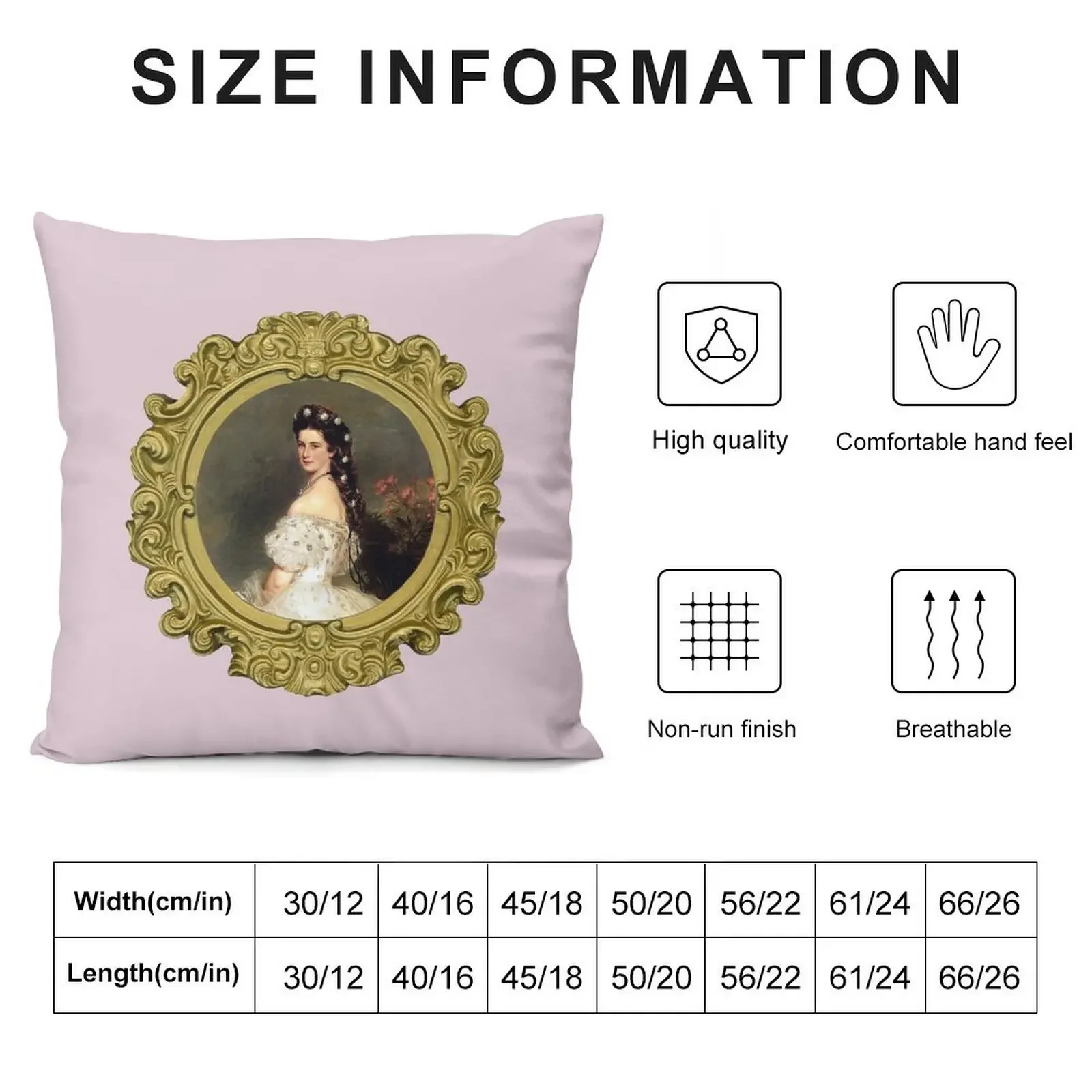 Portrait of Princess Sissi Throw Pillow Sofa Cushions Covers luxury home accessories pillow