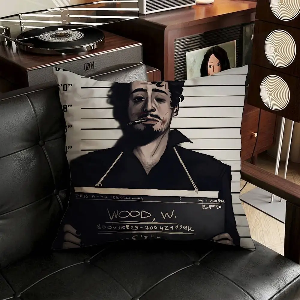 Will Wood Pillow Case Anti-dustmite Pillowcase Invisible zipper silky short plush Sofa cushion cover
