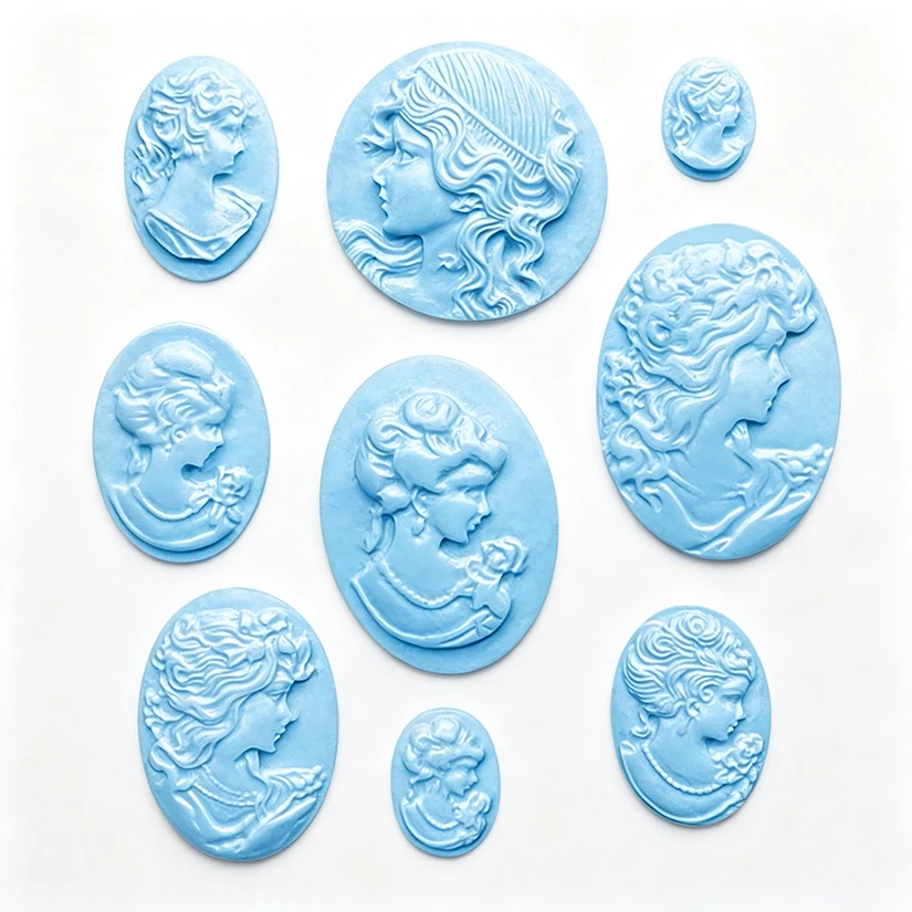 Cameo Collection Portrait Silikon Sugarcraft Form, Fondant Kuchen Dekorieren Werkzeuge – Detail 11