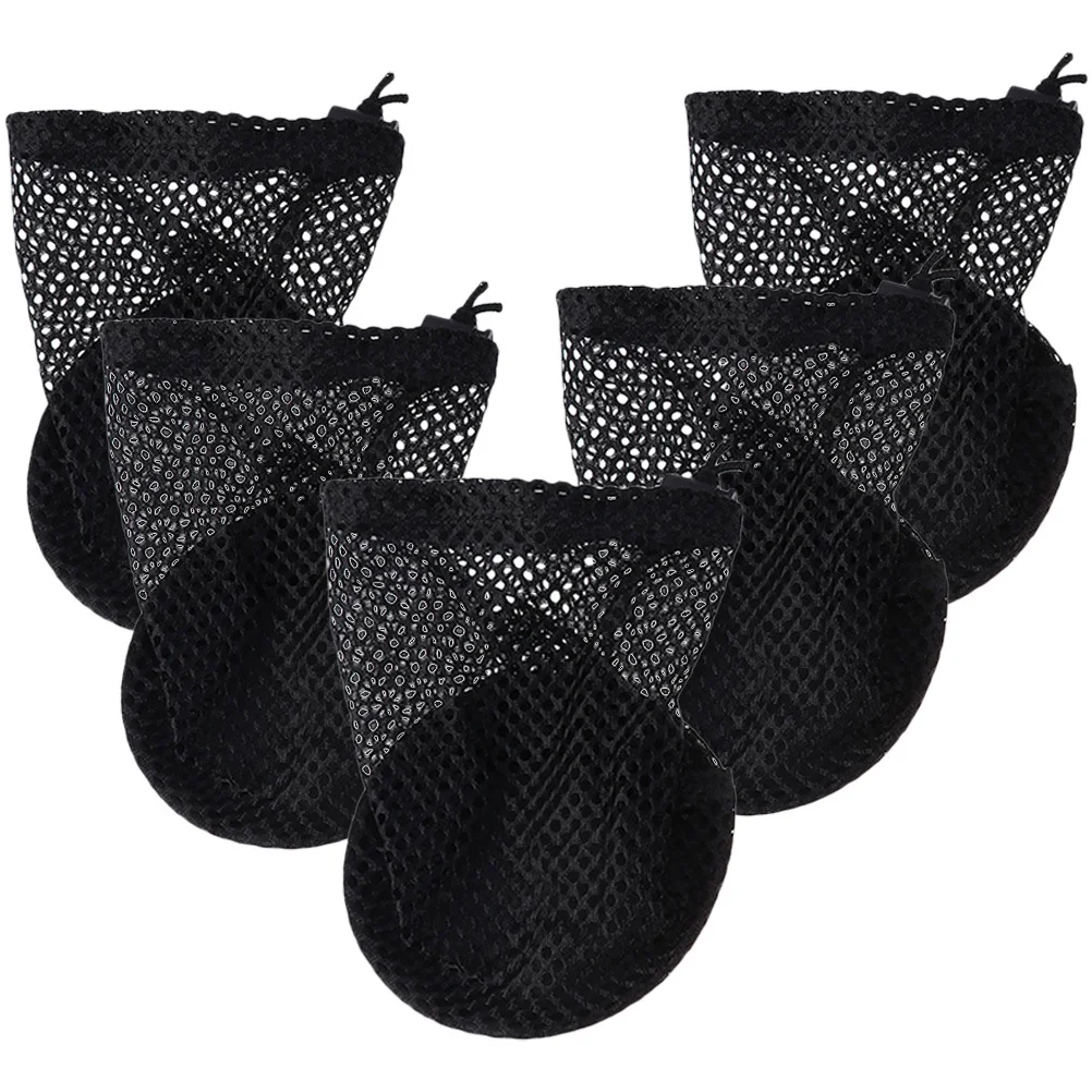 5Pcs Golf Ball Mesh Bag Drawstring Storage Pouch Lightweight Nylon Large Capacity Golf Ball Organizer Portable for Tennis