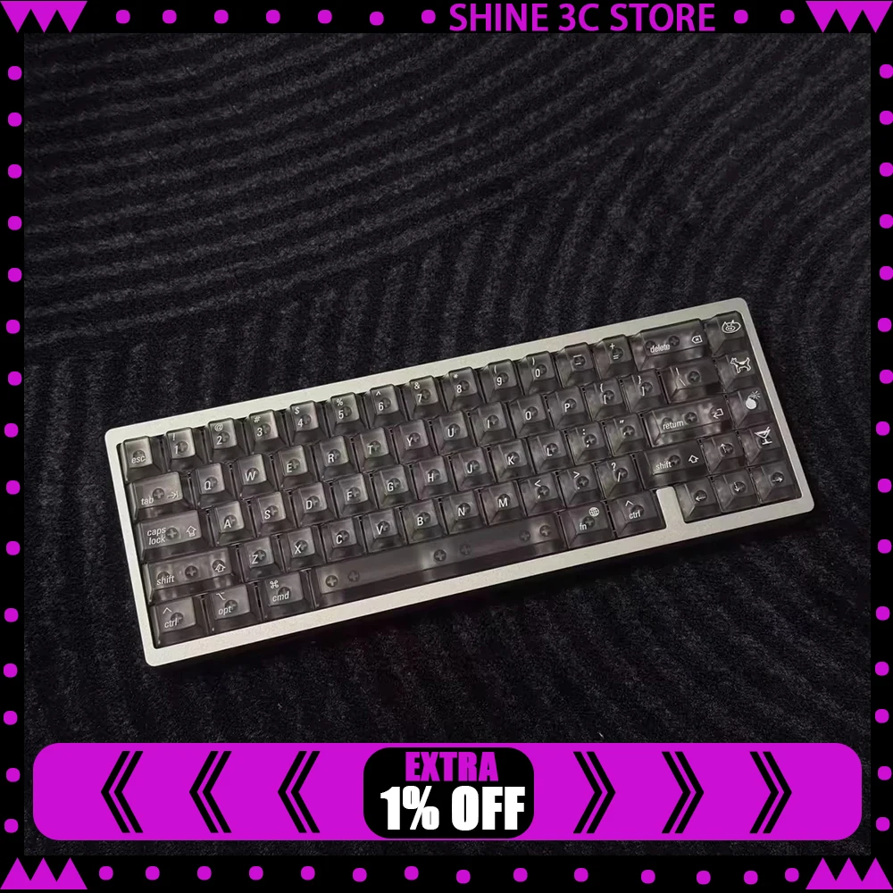 

LeleLab SupSup Apple Pie PC Keycaps Grey Fog Permeable Keycap Original Factory Personalized Keyboard Keycaps Customized PC Gifts