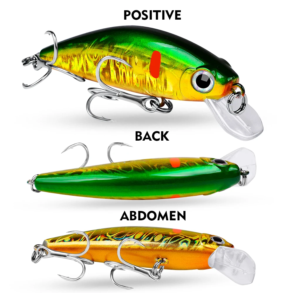 1 قطعة 12-لون cranbait الصيد الطعم 3 جرام 4.5 سنتيمتر الصلب الاصطناعي أسماك إغراء مع 12 # خطاف ثلاثي DW489 للمياه العذبة والمياه المالحة #5