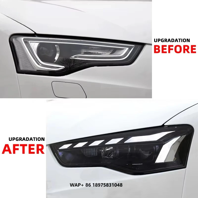 

2012-2016 Audi-B8 B9 A5 Sportback RS Style LED Headlight Upgrade 6000K Front Light Projectors 12V New Condition