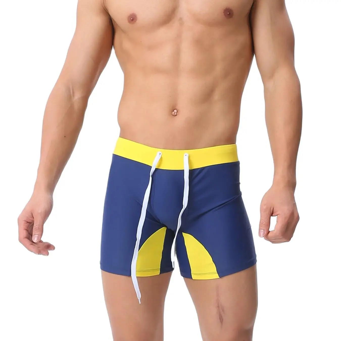 Men's Swim Short Boxers Sexy Swimming GYM Sport Beach Pants Swimsuit Swimwear Sexy Male Bathing  Suilt Surfing