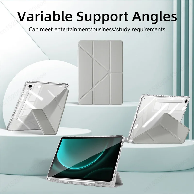 Y-Fold Smart Case for Samsung Galaxy Tab S11 S10 Lite FE Plus 13.1 12.4 
