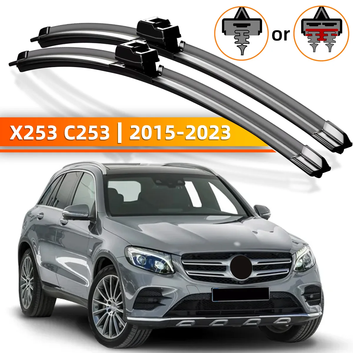 

YONGRUN 2 шт. щетки стеклоочистителя подходят для Mercedes Benz Glc Class X253 C253 2015-2023, аксессуары для окон лобового стекла 2016