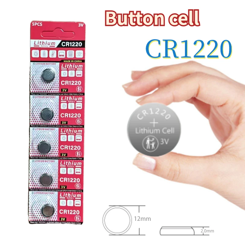 10-300PCS 3V 40mAh CR1220 button battery suitable for toys luminous gift clock remote control button battery