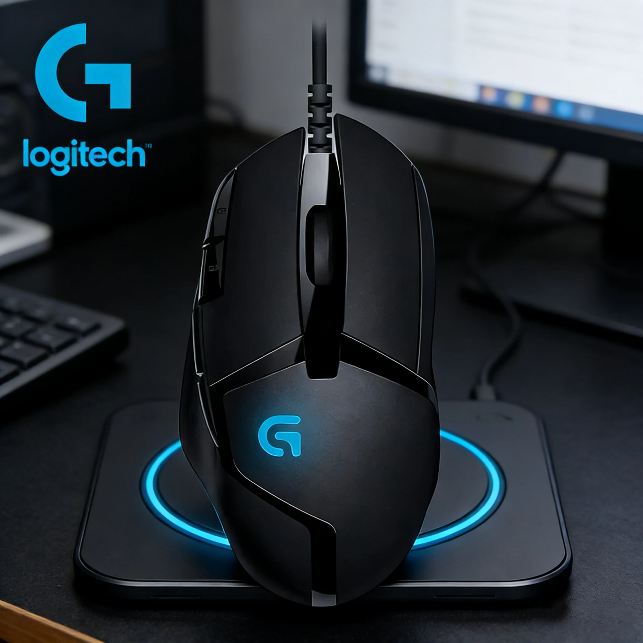 

Genuine Logitech G402 mechanical gaming mouse, equipped with 8 programmable buttons, and M220/M221 wireless mouse.
