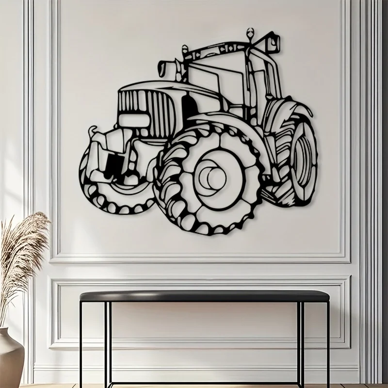 CIFBUY Metal Wall Art Vintage Tractor Sculpture Rustic Farmhouse Outdoor Fence Decor Coated Finish