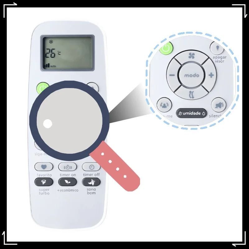 

Universal Remote Control for Air Conditioners - DG11L1-51 CJSD Replacement IR Signal Full Function Remote Control for Most AC Mo