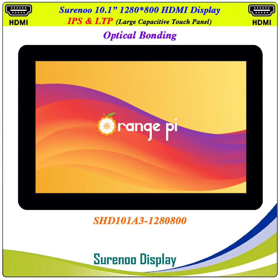 

10.1" inch 1280*800 HDMI-Compatible LCD Module Display Monitor IPS Screen USB Capacitive Touch Panel PWM for Raspberry Pi