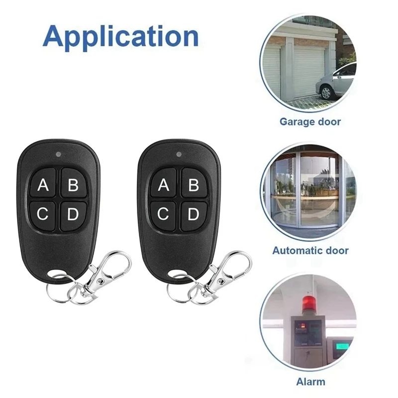 2Pcs Wireless Copy Remote 433Mhz Electric Garage Door Opener Remote Duplicator Clone Code Controller
