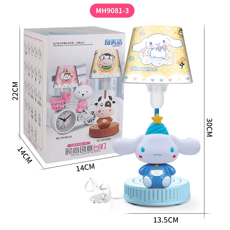 Miniso Mała Lampa Biurkowa Przycisk Ochronny Wtyczka Uroczy Sanrio Student Pulpit Księżyc Mała Lampka Nocna Świąteczny Prezent Urodzinowy