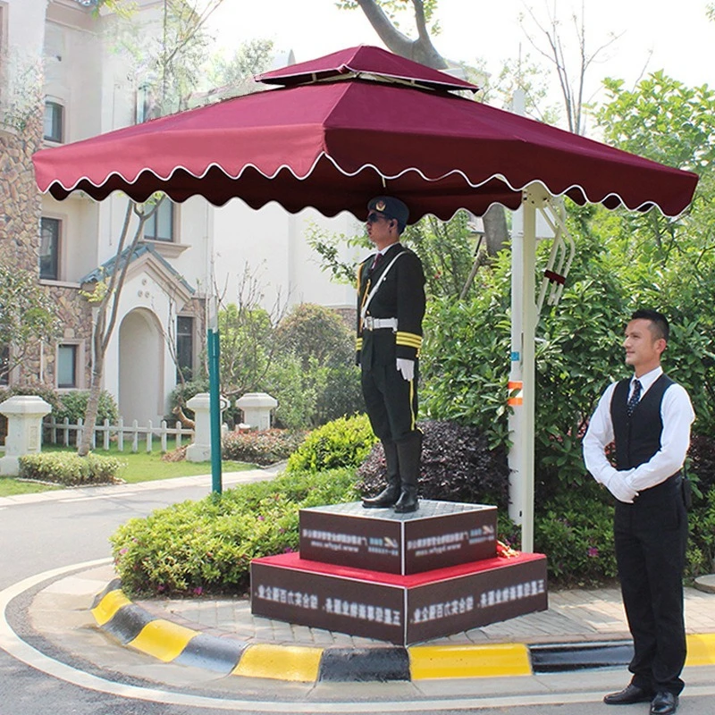 Villa security guard stand guard parasol garden courtyard commercial stall Roman umbrella double-storey hotel platform guard