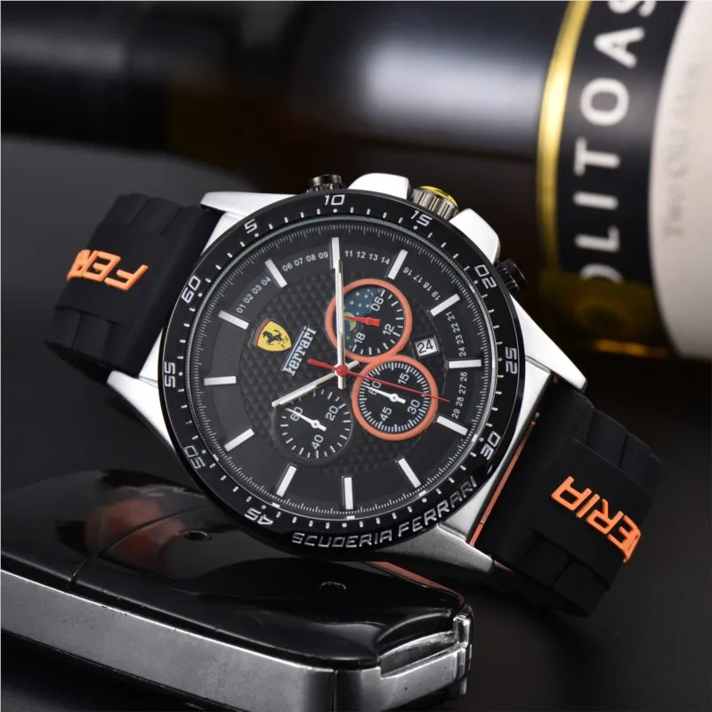 جديد الإبداعية الرجال Watche كوارتز ساعات المعصم الرياضة ساعة سيليكون حزام لفيراري F430 Stradale روما العنكبوت SF90 LaFerrari #3