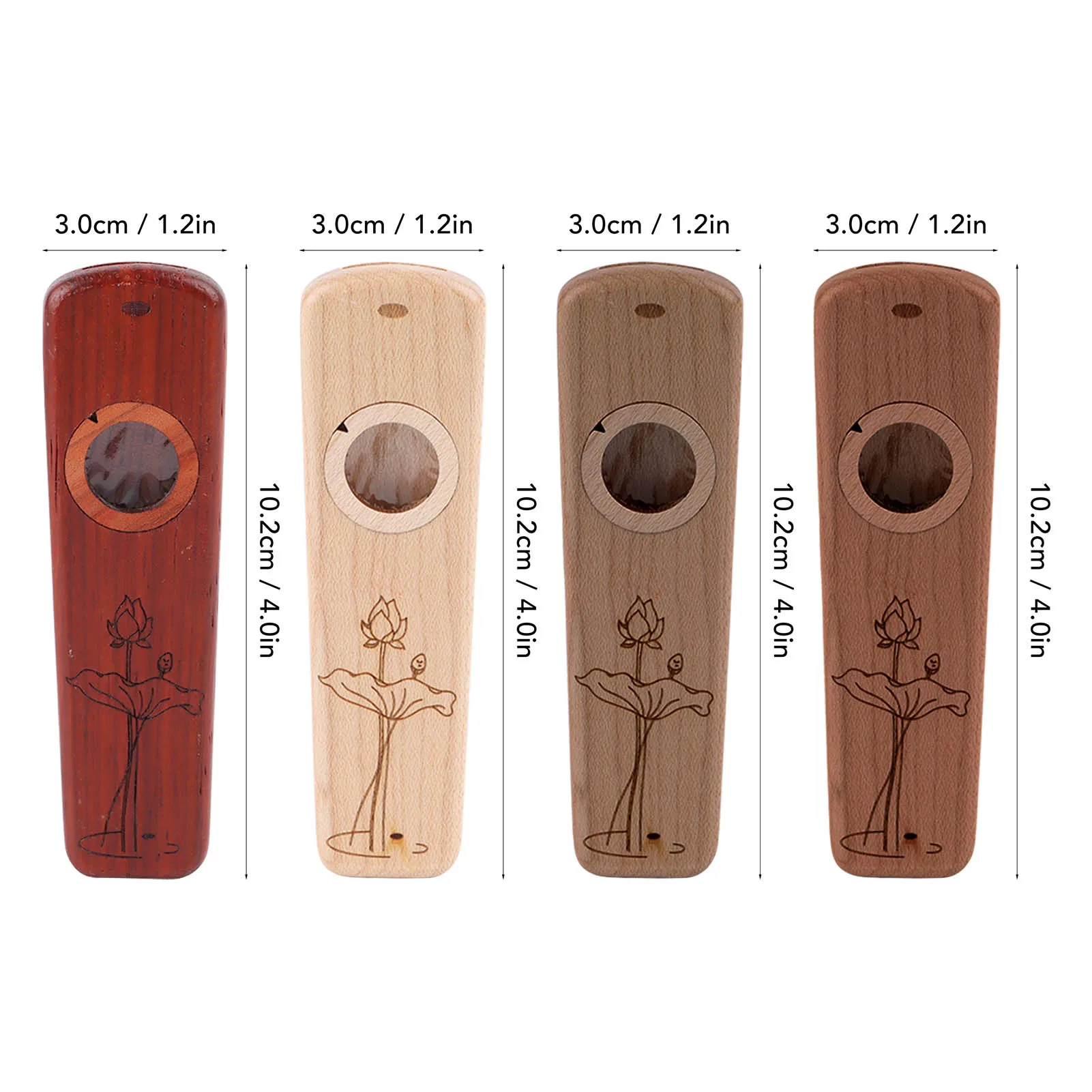 Wood Kazoo Lightweight Portable Kazoo Guitar Partner Flute Musical Instrument Gift