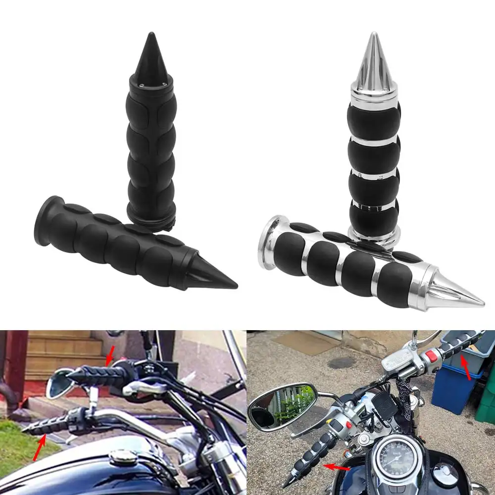 1-Zoll-Lenkergriffe aus Aluminium und Gummi für Harley Touring Dyna Softail Sportster V-Rod mit Doppelkabel-Gashebel für Motorräder