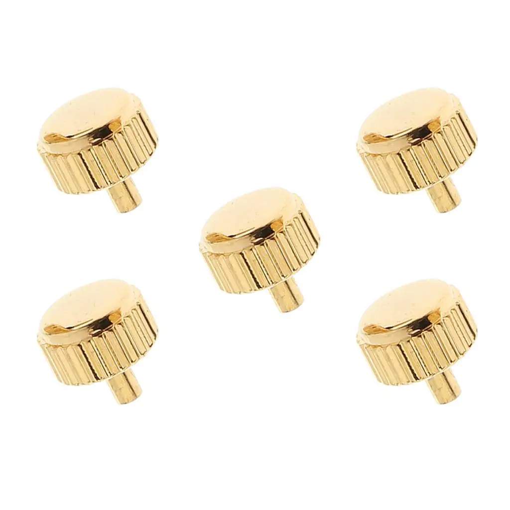

5PCS Golden Dome Flat Head Watches Accessories Repair Tool 5mm/6mm for Watch