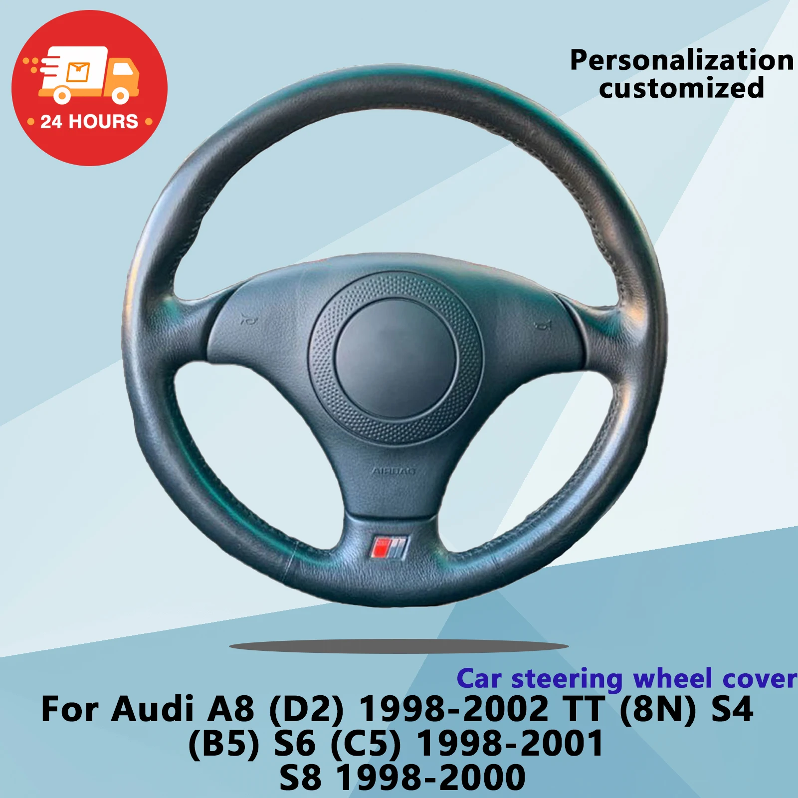 

Замшевый кожаный чехол на руль автомобиля для Audi A8 (D2) 1998-2002 TT (8N) S4 (B5) S6 (C5) 1998-2001 S8 1998-2000 автомобильные аксессуары