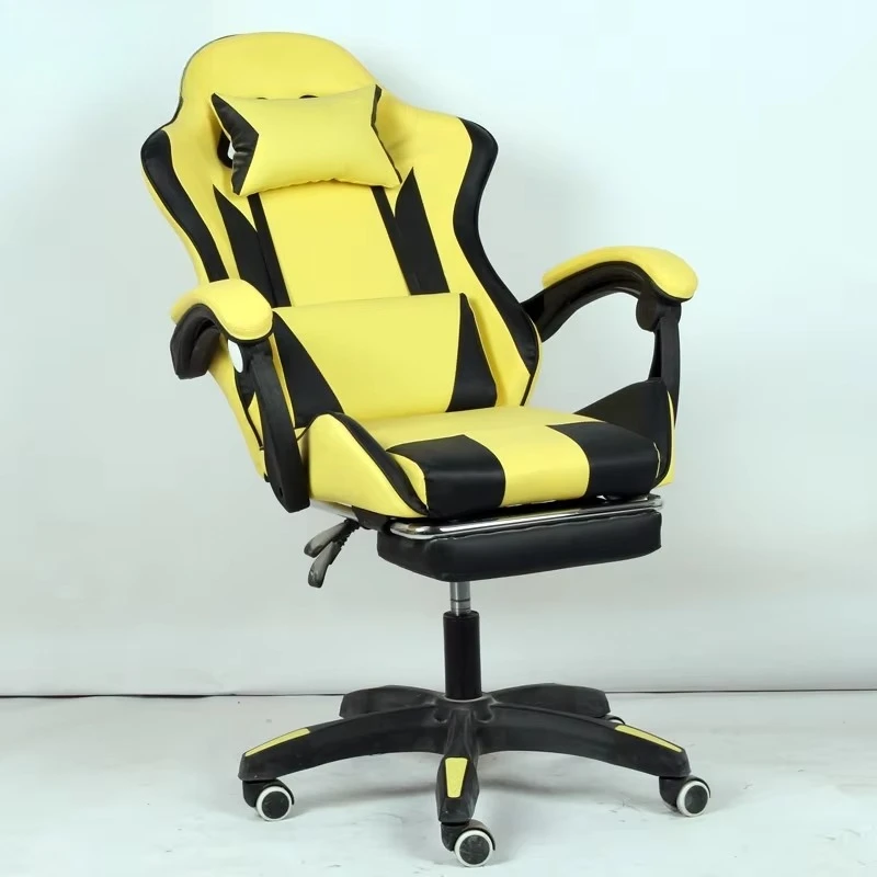 Tropical design ergonomic rotating office chair iron base reclining game chair foldable lifting