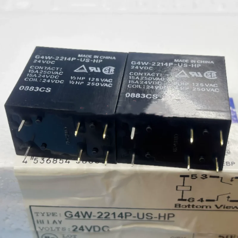 New G4W-2214P-US-HP 24VDC Relay 24V 15A