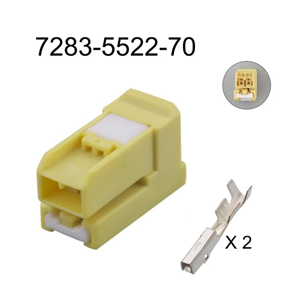 

100SET 7283-5522-70 auto wire Waterproof cable connector 2 pin automotive Plug socket Includes terminal seal