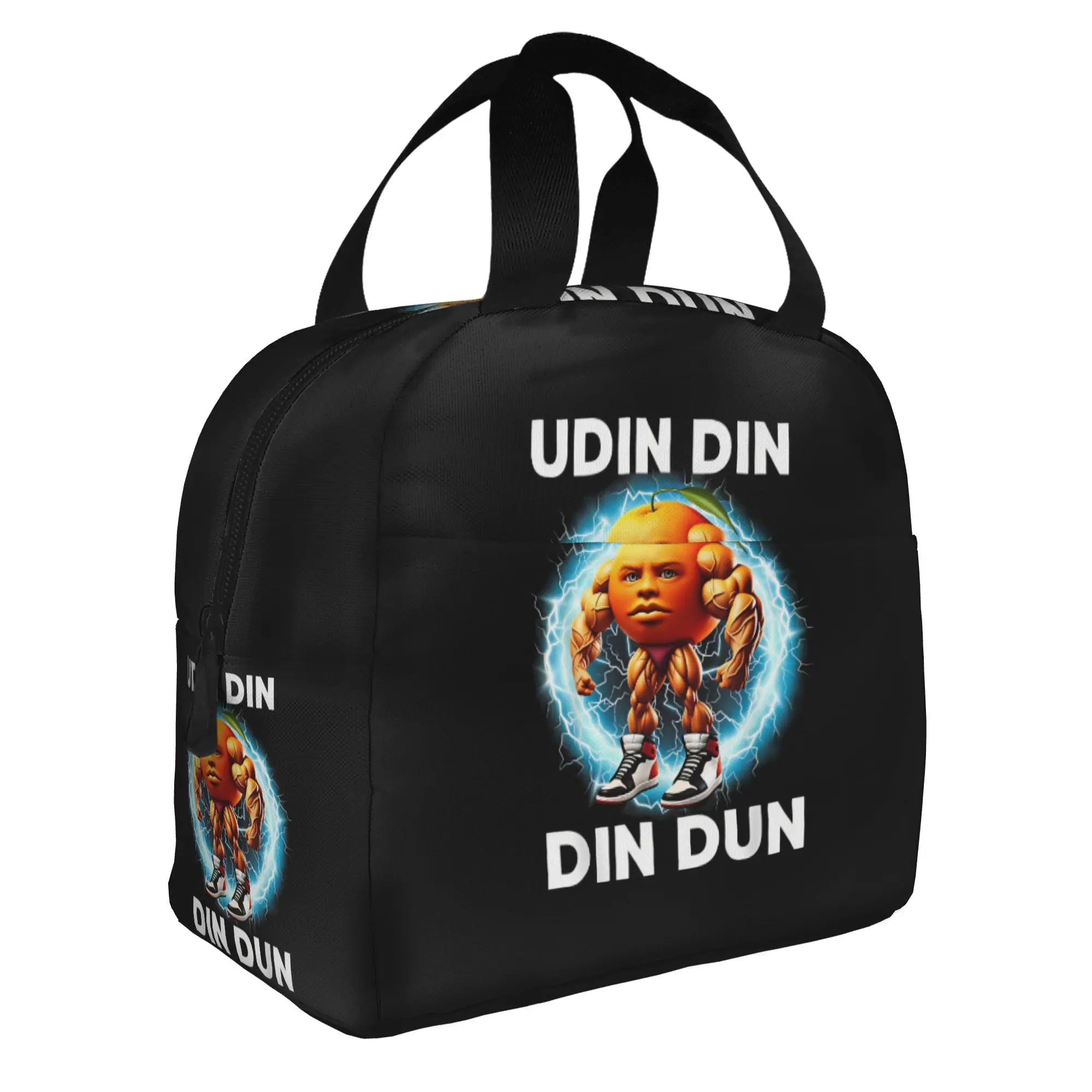 Italian Brainrot Udin Din Din Thermal Insulated Lunch Bags Internet Meme Portable Lunch Container for Picnic Storage Food Box