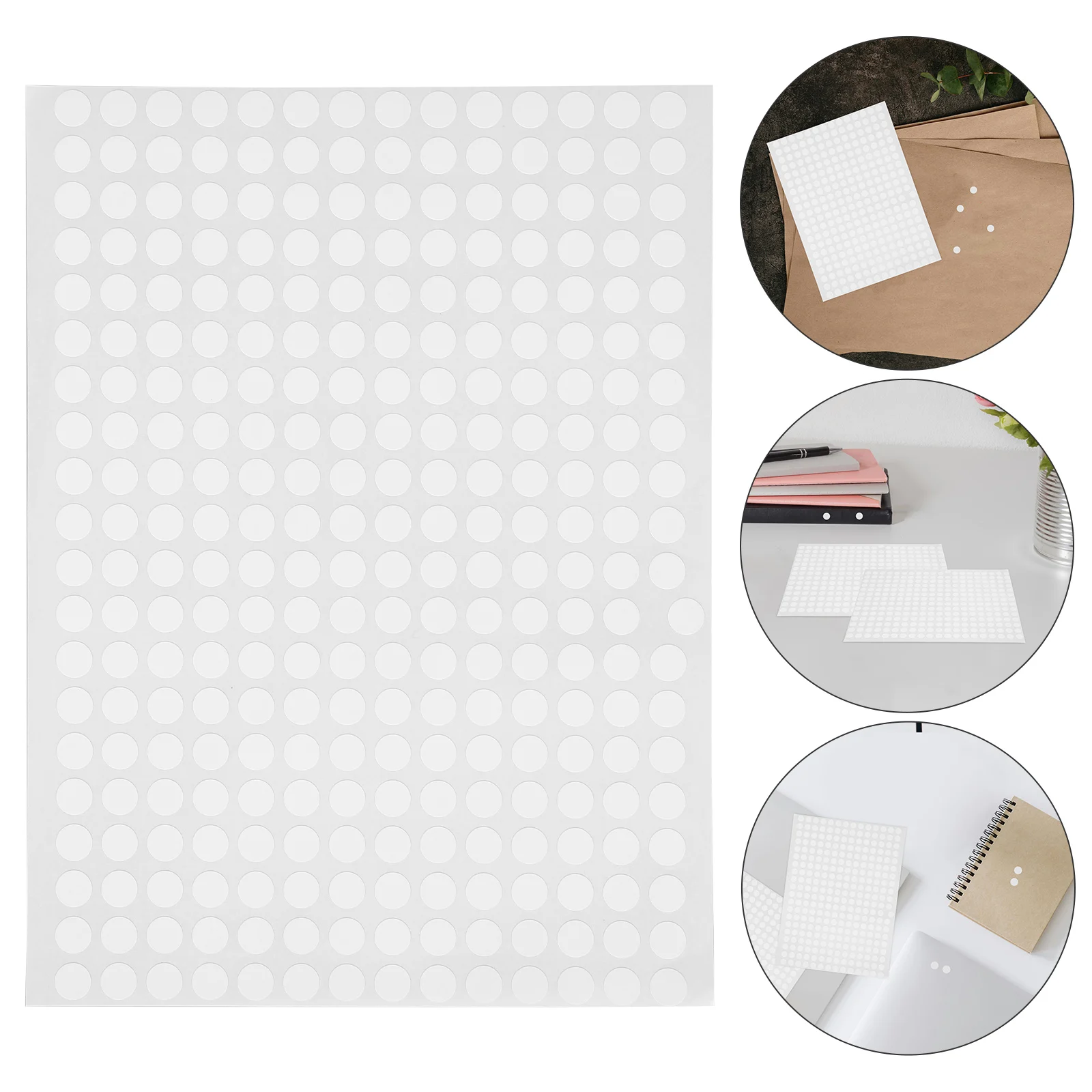 

10 Sheets Round Label Classification Dot Decorative Paper Stickers For Home Office School Blank Self-Adhesive Reusable Labels