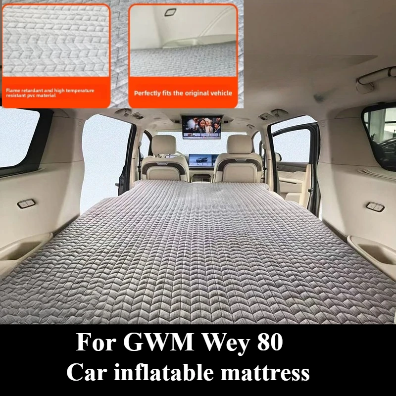 For GWM Wey 80 Car inflatable mattress for two people self driving travel bed camping inflatable car sleeping pad comfortable