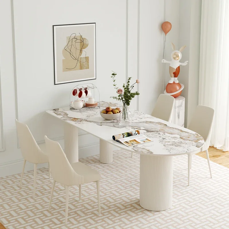 

Sliding Dining Table Chairs For Living Room Plastic Tables Kitchen Furniture Height Adjustment Mini Marble Muebles Folding High